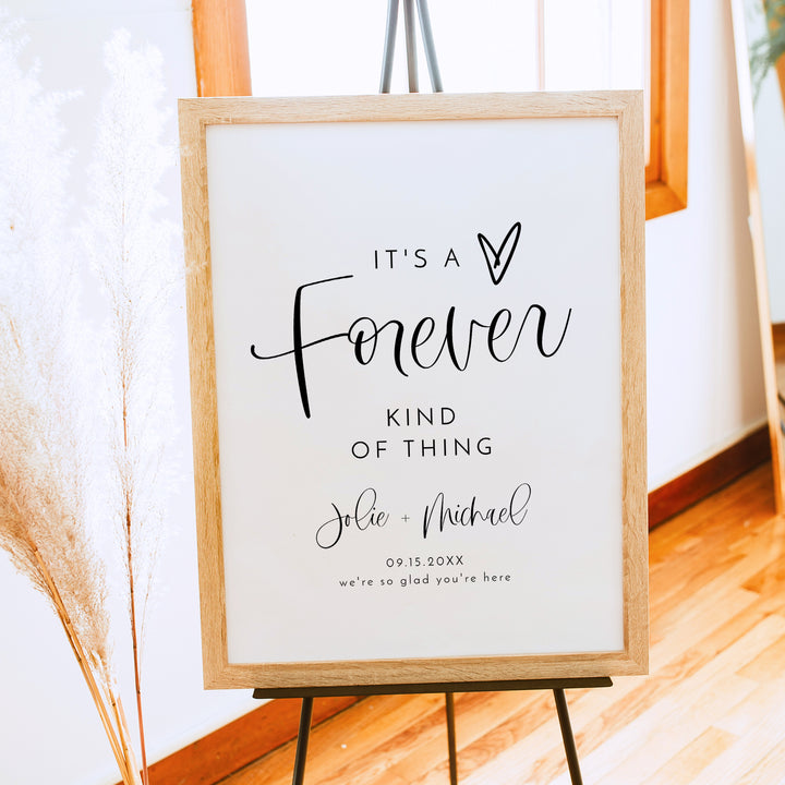 JOLIE Modern Minimalist Wedding or Engagement Party Welcome Sign