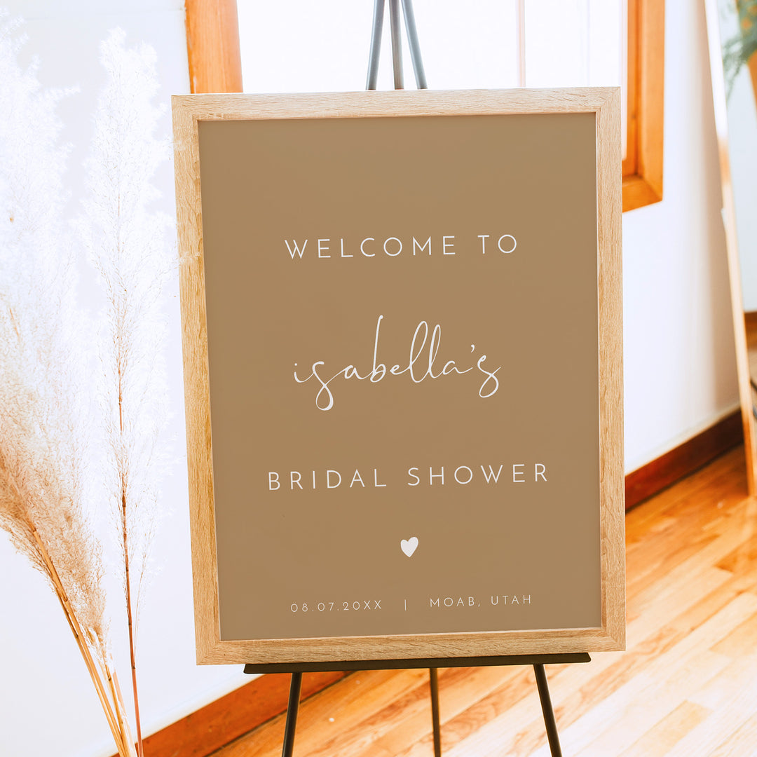 INDIE Modern Boho Terracotta Bridal Shower Sign