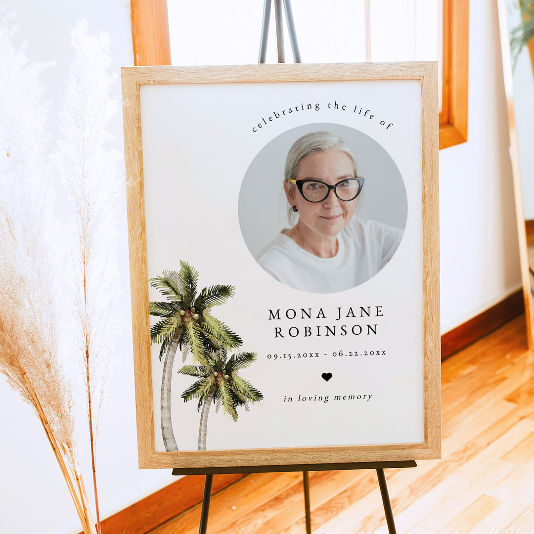 MONA In Loving Memory Funeral Welcome Sign