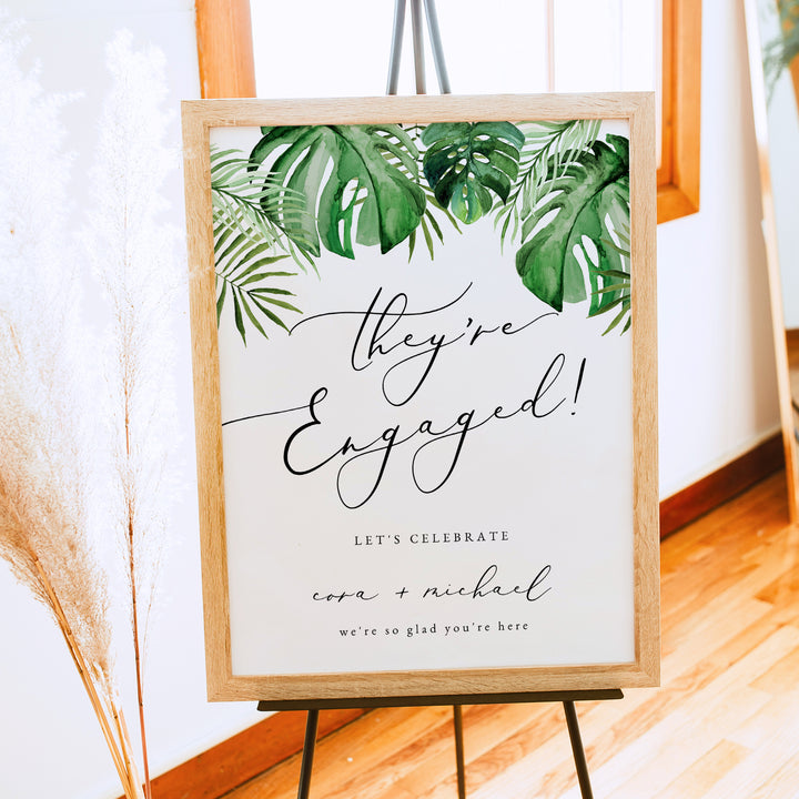 CORA They're Engaged Summer Engagement Party Welcome Sign