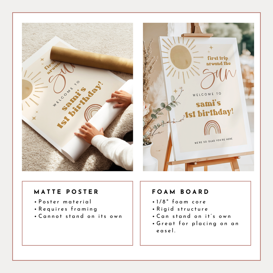 BODHI First Trip Around the Sun Boho first Birthday Party Welcome Sign