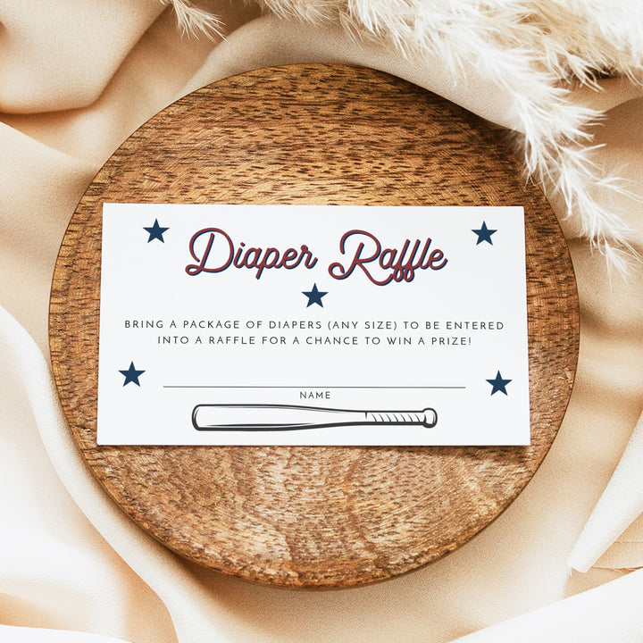 BARRY Little Slugger Baseball Baby Shower Diaper Raffle Cards