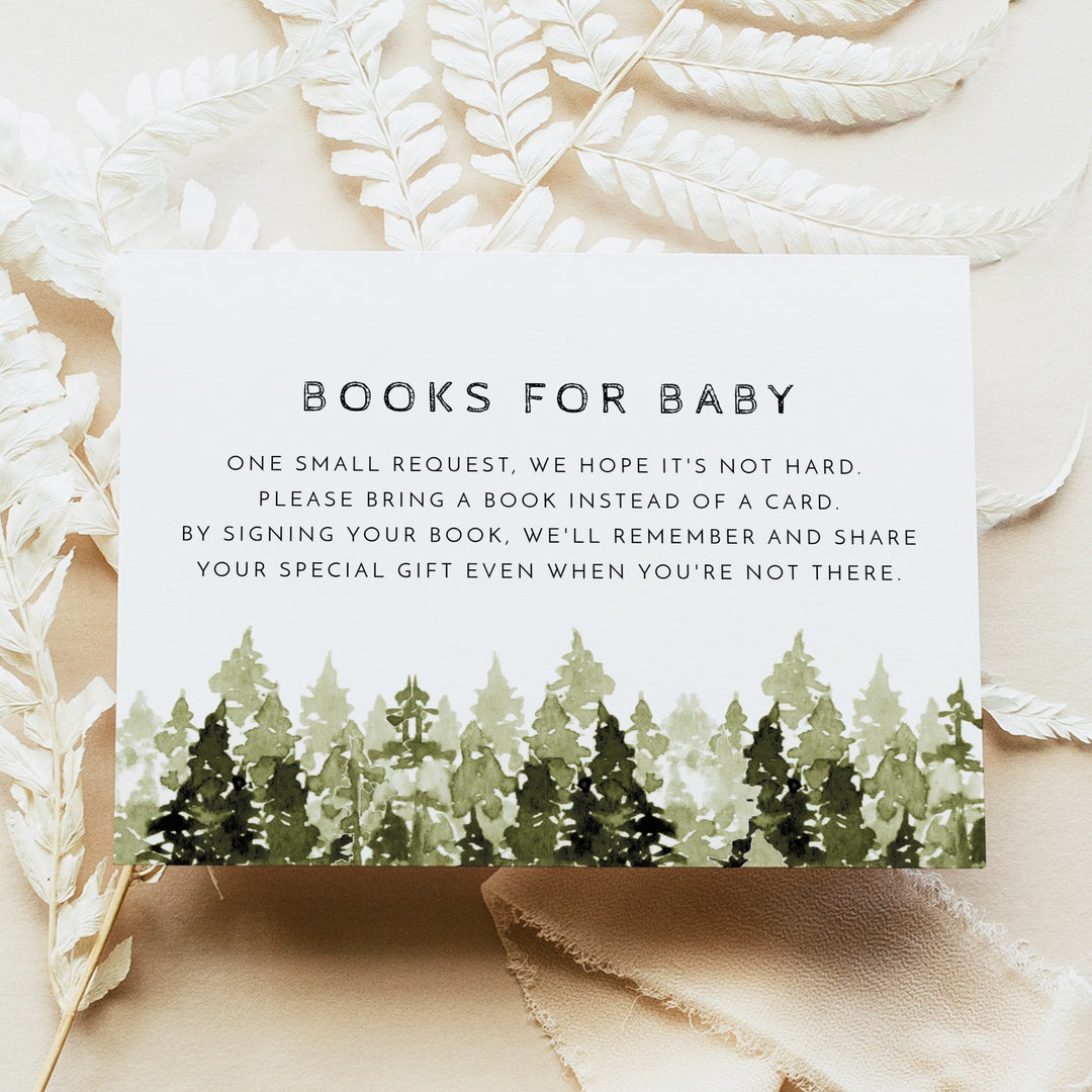 JENNA Adventure Awaits Pine Tree Baby Shower Invitation Bundle