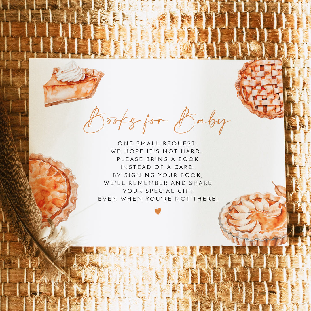 MABEL Little Cutie Pie Fall Thanksgiving Books for Baby Insert Card