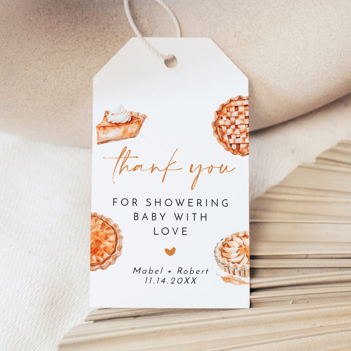 MABEL Little Cutie Pie Fall Baby Shower Thank You Tag