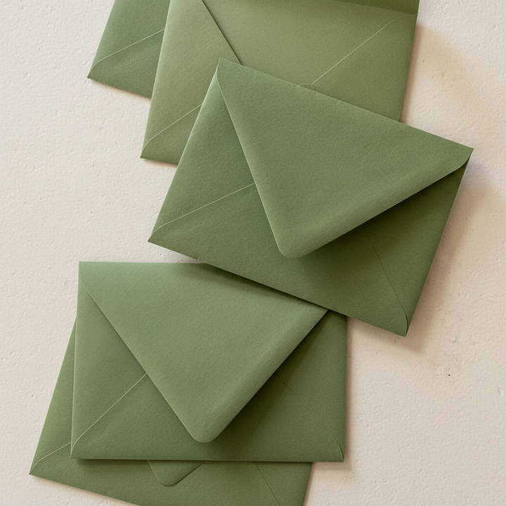Sage Olive Green Euro Flap Envelopes