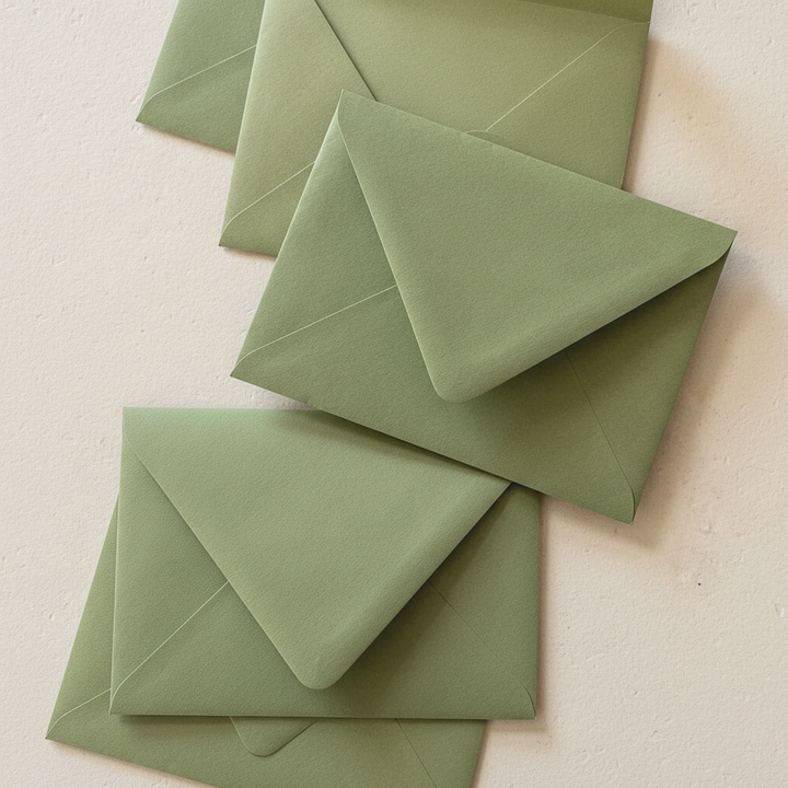 Sage Olive Green Euro Flap Envelopes