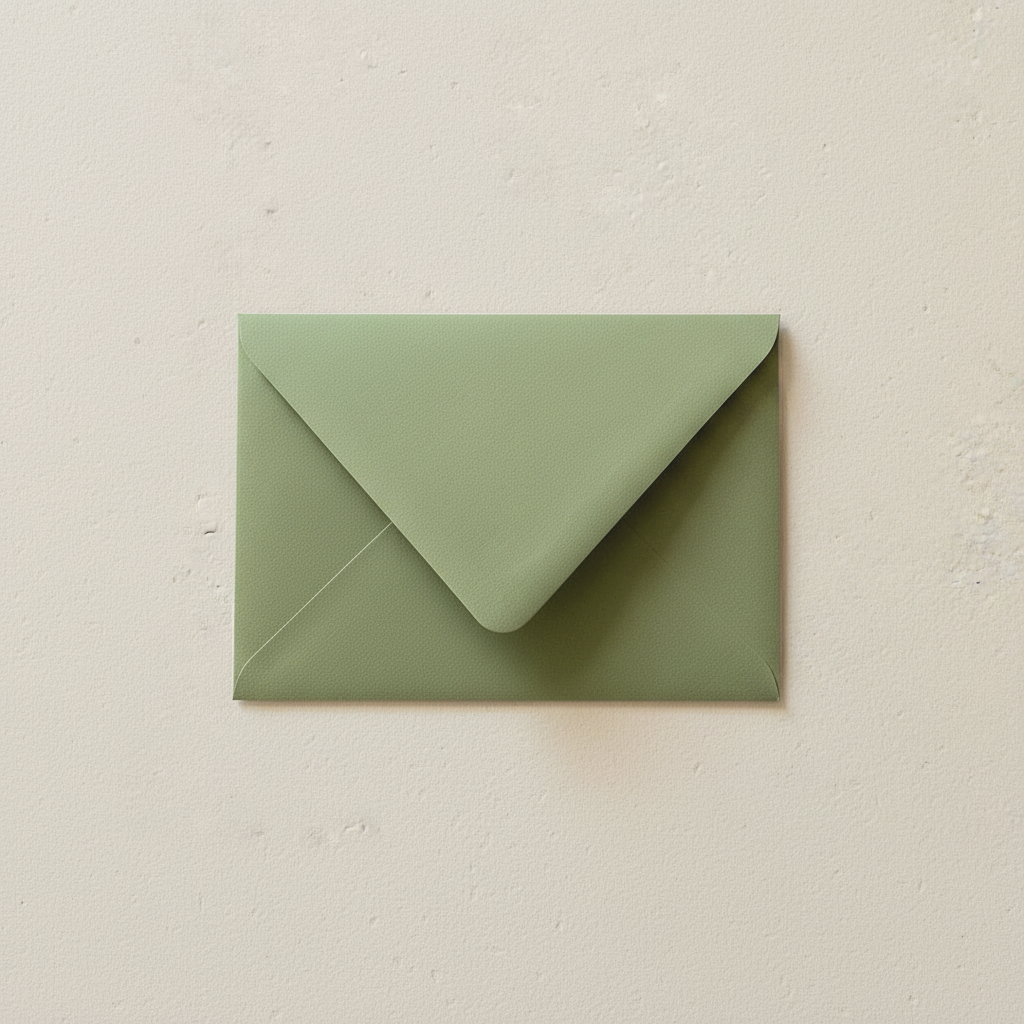 Sage Olive Green Euro Flap Envelopes