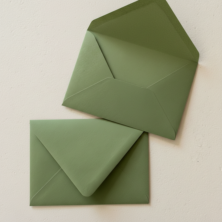Sage Olive Green Euro Flap Envelopes