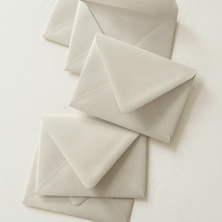 Neutral Oatmeal Sand Beige Euro Flap Envelopes