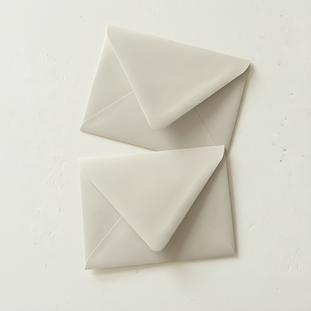 Neutral Oatmeal Sand Beige Euro Flap Envelopes