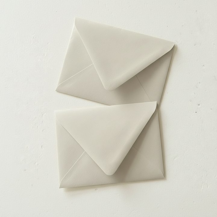 Neutral Oatmeal Sand Beige Euro Flap Envelopes