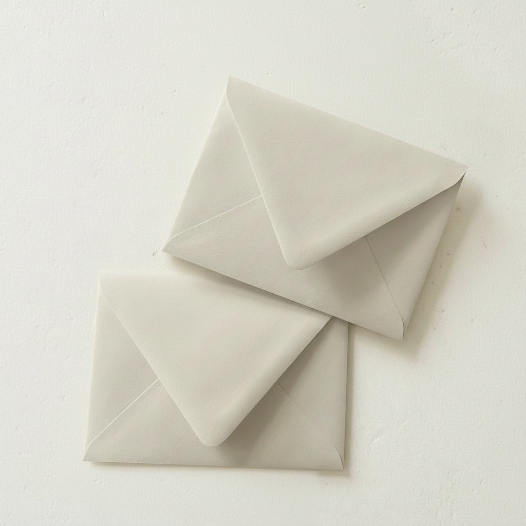 Neutral Oatmeal Sand Beige Euro Flap Envelopes