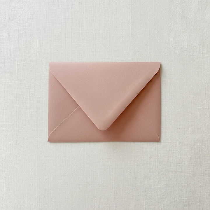 Dusty Rose Blush Pink Euro Flap Envelopes