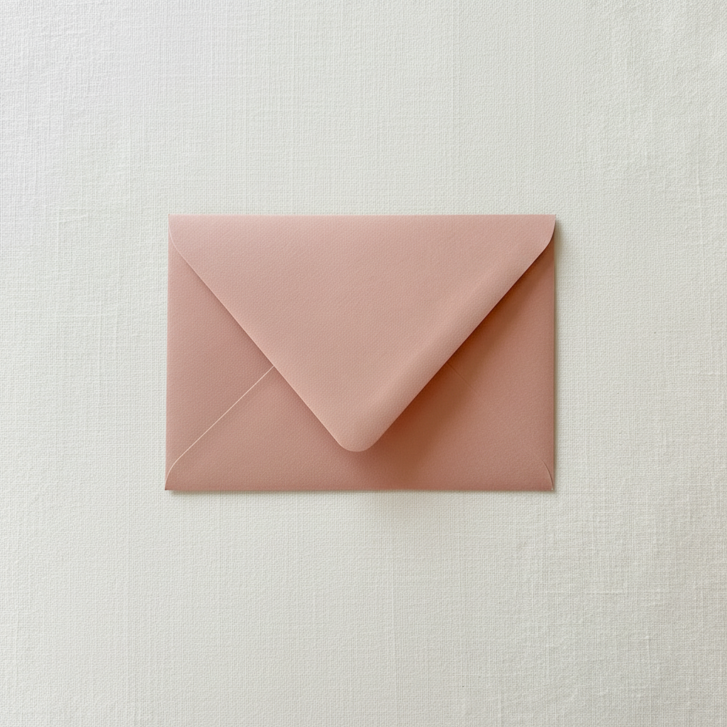 Dusty Rose Blush Pink Euro Flap Envelopes
