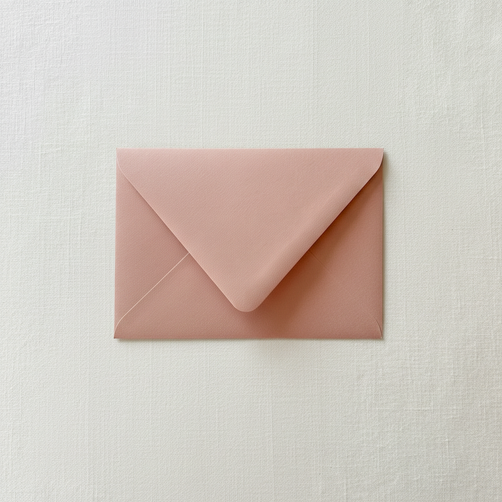 Dusty Rose Blush Pink Euro Flap Envelopes