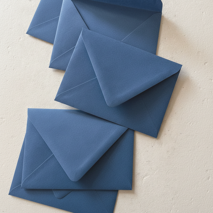 Midnight Sapphire Navy Blue Euro Flap Envelopes