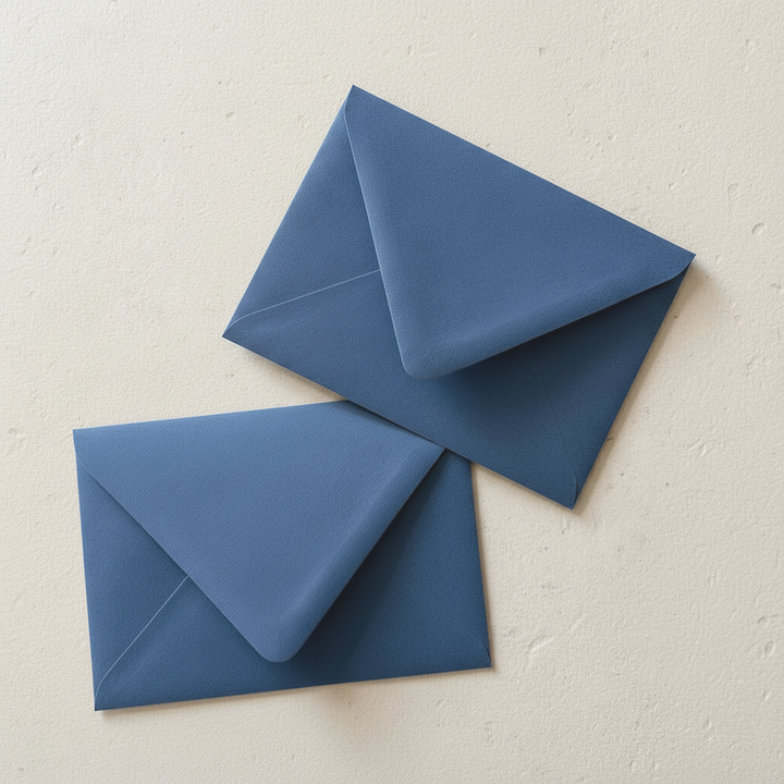 Midnight Sapphire Navy Blue Euro Flap Envelopes
