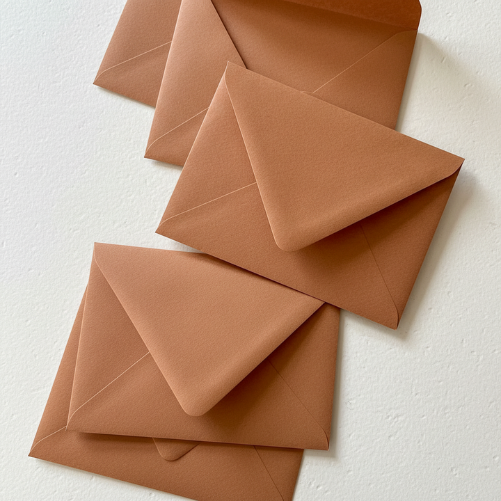 Terracotta Burnt Orange Euro Flap Envelopes