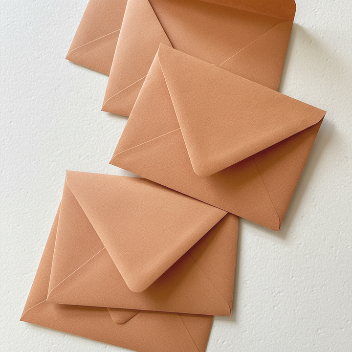Terracotta Burnt Orange Euro Flap Envelopes