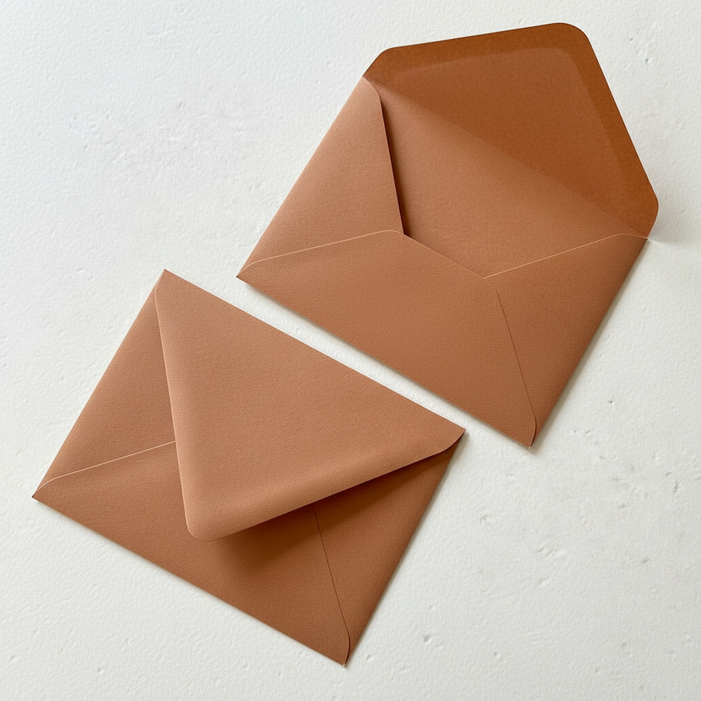 Terracotta Burnt Orange Euro Flap Envelopes