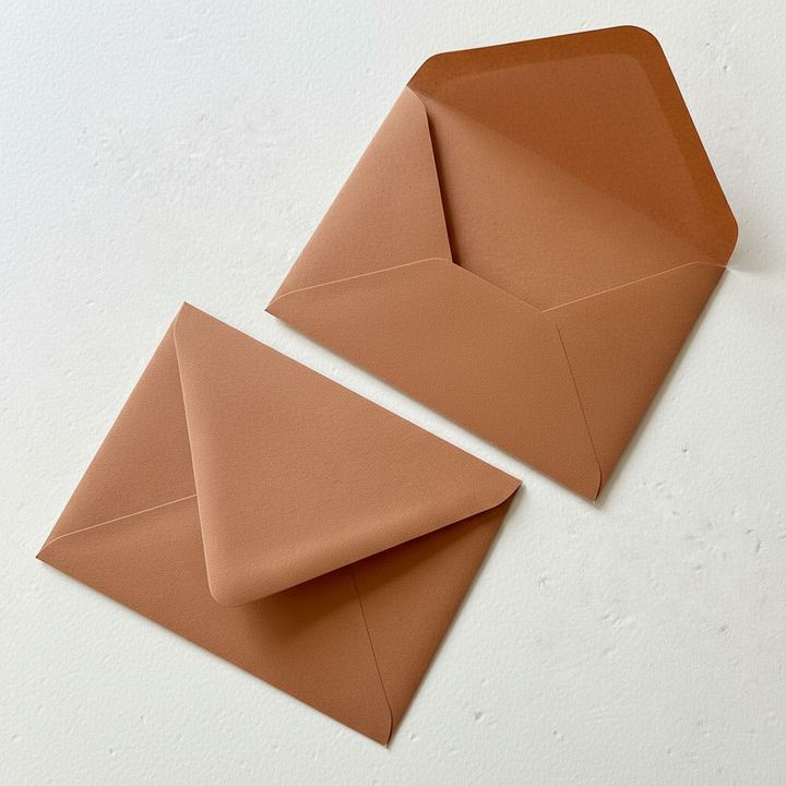 Terracotta Burnt Orange Euro Flap Envelopes