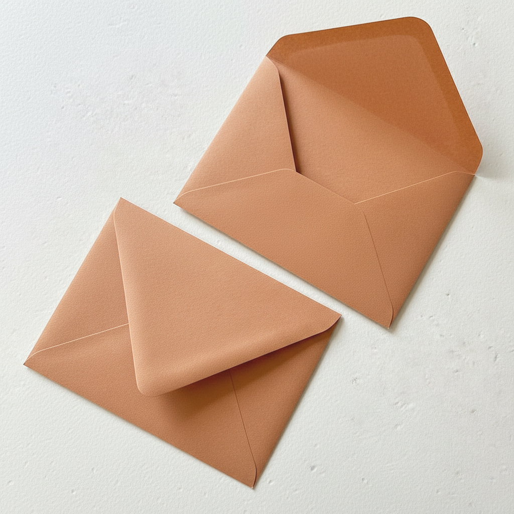 Terracotta Burnt Orange Euro Flap Envelopes