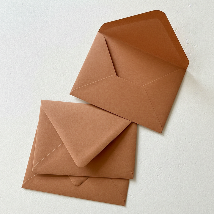 Terracotta Burnt Orange Euro Flap Envelopes
