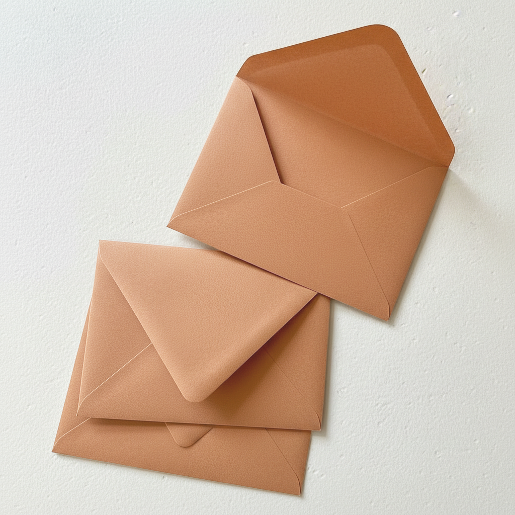Terracotta Burnt Orange Euro Flap Envelopes