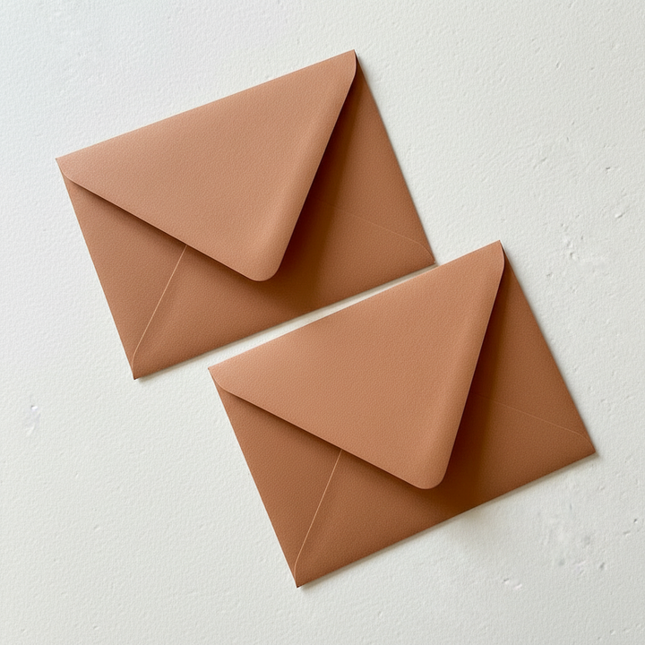 Terracotta Burnt Orange Euro Flap Envelopes