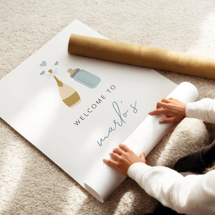 ANDI Poppin' Bottles Champagne Baby Shower Welcome Sign