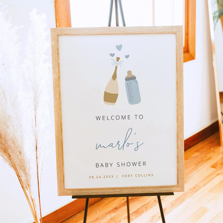 ANDI Poppin' Bottles Champagne Baby Shower Welcome Sign