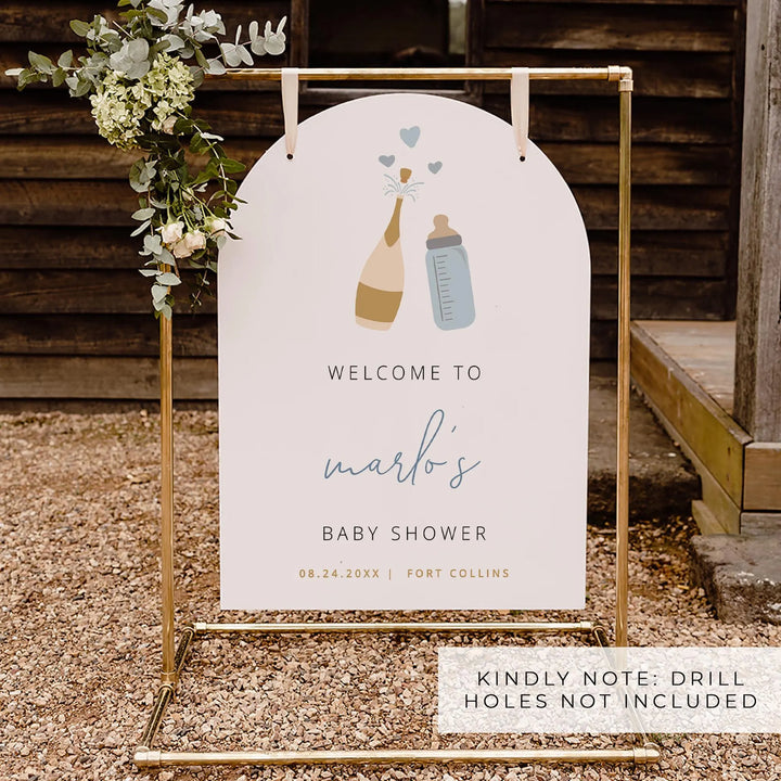 ANDI Poppin' Bottles Champagne Baby Shower Welcome Sign