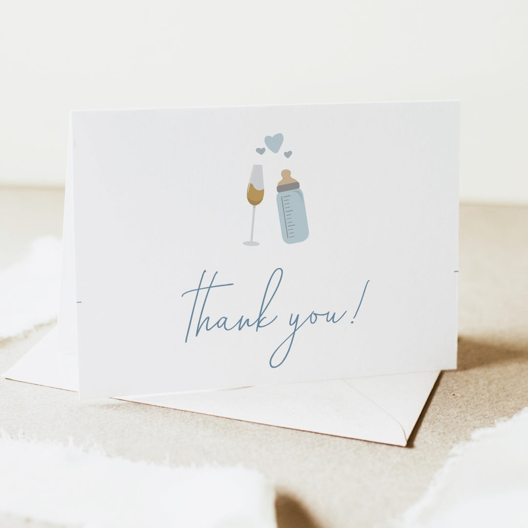 ANDI Poppin' Bottles Personalized Champagne Shower Thank You Cards
