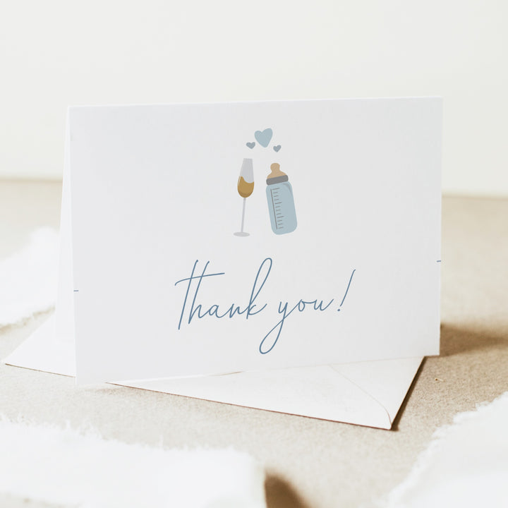 ANDI Poppin' Bottles Personalized Champagne Shower Thank You Cards