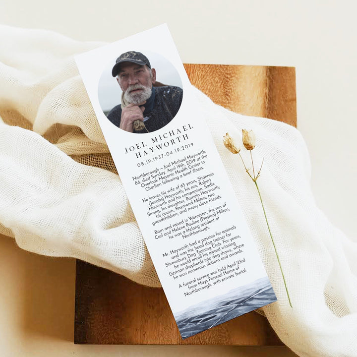 AXEL Fisherman Unlaminated Memorial Prayer Bookmark