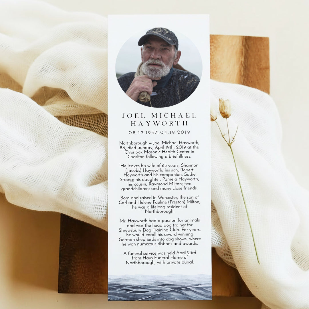 AXEL Fisherman Unlaminated Memorial Prayer Bookmark