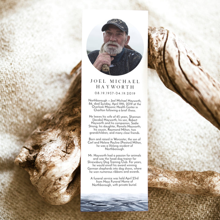 AXEL Fisherman Unlaminated Memorial Prayer Bookmark