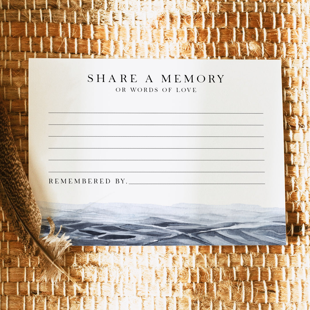 AXEL Ocean Share A Memory Funeral Card