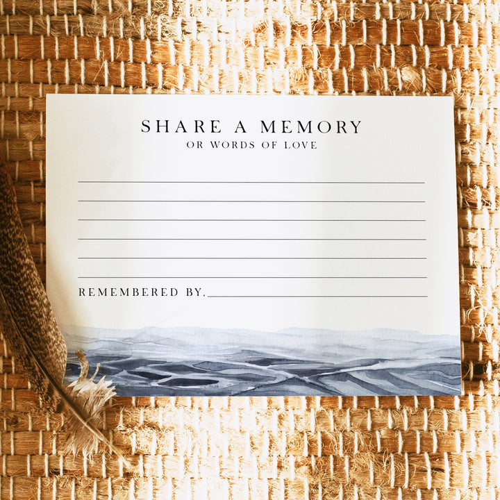 AXEL Ocean Share A Memory Funeral Card