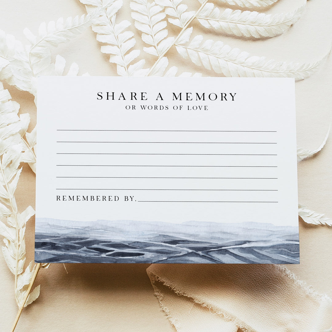 AXEL Ocean Share A Memory Funeral Card