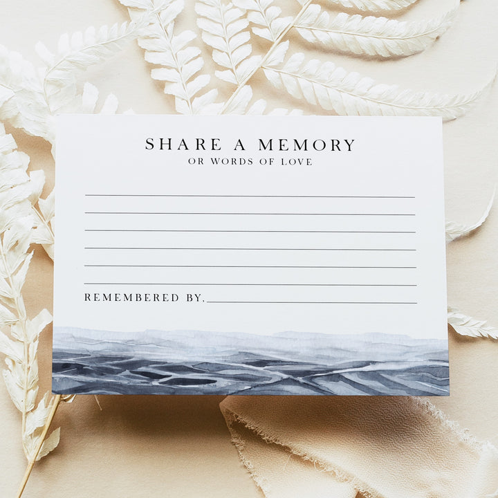 AXEL Ocean Share A Memory Funeral Card