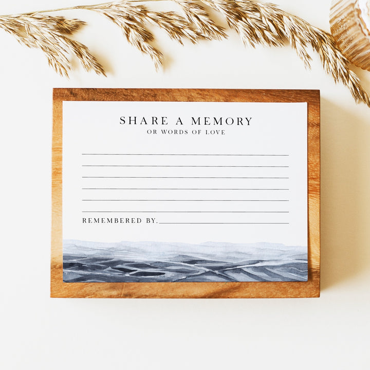 AXEL Ocean Share A Memory Funeral Card
