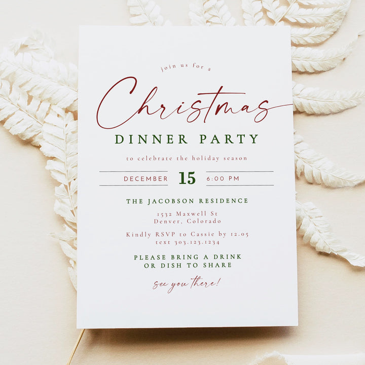 BLAIR Christmas Dinner Party Invitation