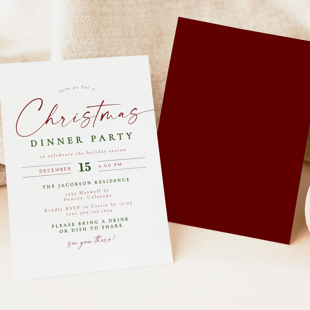 BLAIR Christmas Dinner Party Invitation