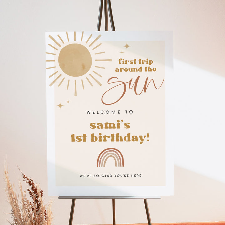 BODHI First Trip Around the Sun Boho first Birthday Party Welcome Sign