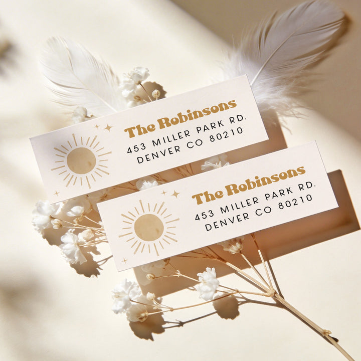 BODHI Boho Sunshine Return Address Stickers