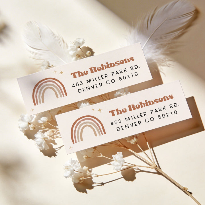 BODHI Boho Rainbow Return Address Stickers