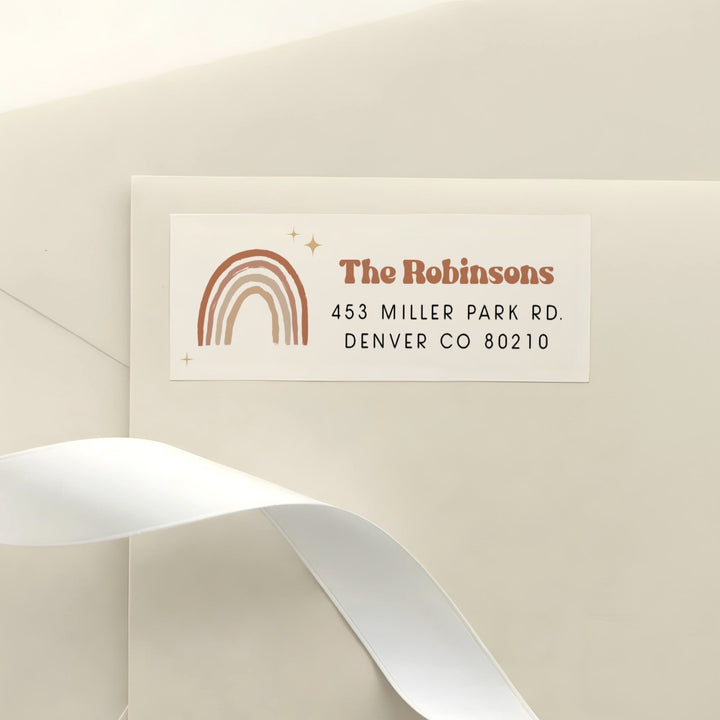 BODHI Boho Rainbow Return Address Stickers