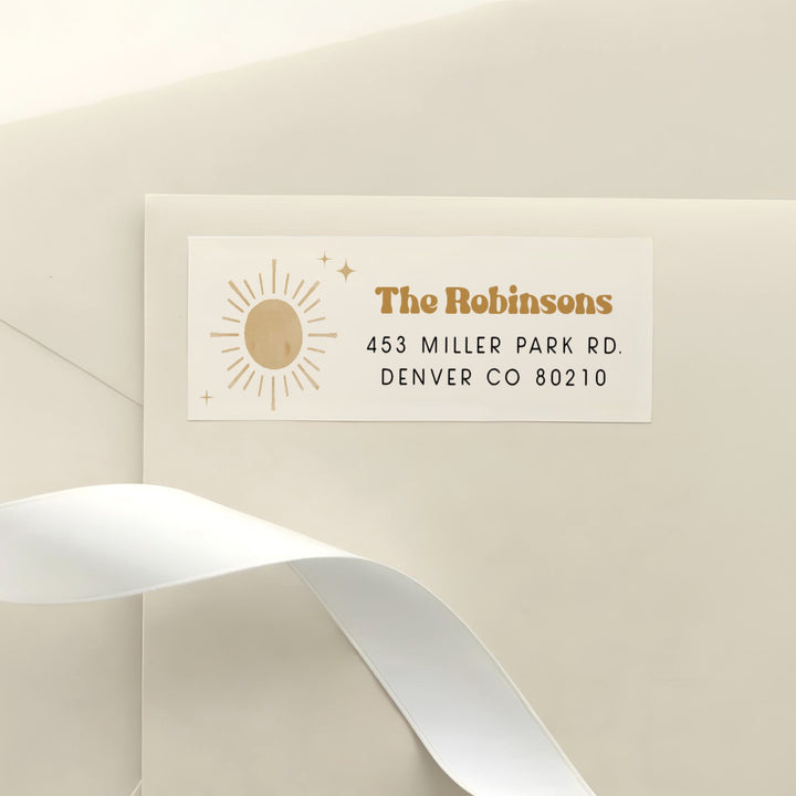 BODHI Boho Sunshine Return Address Stickers